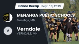 Recap: MENAHGA PUBLIC SCHOOLS vs. Verndale  2019