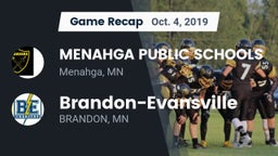 Recap: MENAHGA PUBLIC SCHOOLS vs. Brandon-Evansville  2019