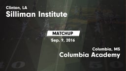 Matchup: Silliman Institute vs. Columbia Academy  2016