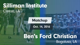 Matchup: Silliman Institute vs. Ben's Ford Christian  2016