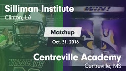 Matchup: Silliman Institute vs. Centreville Academy  2016