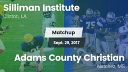 Matchup: Silliman Institute vs. Adams County Christian  2017