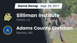 Recap: Silliman Institute  vs. Adams County Christian  2017