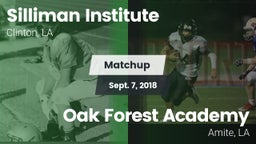 Matchup: Silliman Institute vs. Oak Forest Academy  2018