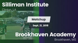 Matchup: Silliman Institute vs. Brookhaven Academy  2018