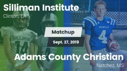Matchup: Silliman Institute vs. Adams County Christian  2019
