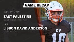 Recap: East Palestine  vs. Lisbon David Anderson  2016
