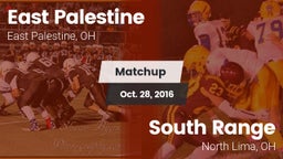 Matchup: East Palestine vs. South Range  2016