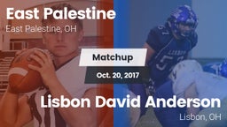 Matchup: East Palestine vs. Lisbon David Anderson  2017