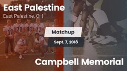 Matchup: East Palestine vs. Campbell Memorial 2018