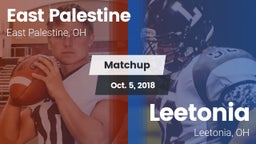Matchup: East Palestine vs. Leetonia  2018