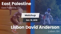 Matchup: East Palestine vs. Lisbon David Anderson  2018