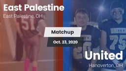 Matchup: East Palestine vs. United  2020