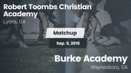Matchup: Robert Toombs  vs. Burke Academy  2016