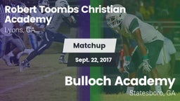 Matchup: Robert Toombs  vs. Bulloch Academy  2017