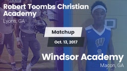 Matchup: Robert Toombs  vs. Windsor Academy  2017
