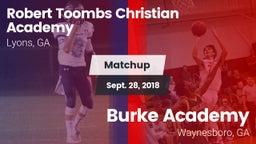 Matchup: Robert Toombs  vs. Burke Academy  2018