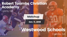 Matchup: Robert Toombs  vs. Westwood Schools 2018