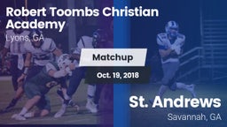 Matchup: Robert Toombs  vs. St. Andrews  2018