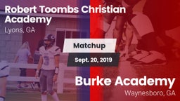 Matchup: Robert Toombs  vs. Burke Academy  2019