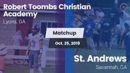 Matchup: Robert Toombs  vs. St. Andrews  2019