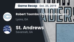 Recap: Robert Toombs Christian Academy  vs. St. Andrews  2019