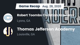 Recap: Robert Toombs Christian Academy  vs. Thomas Jefferson Academy  2020