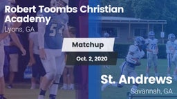 Matchup: Robert Toombs  vs. St. Andrews  2020