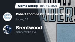 Recap: Robert Toombs Christian Academy  vs. Brentwood  2020