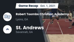 Recap: Robert Toombs Christian Academy  vs. St. Andrews  2021