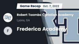 Recap: Robert Toombs Christian Academy  vs. Frederica Academy 2022