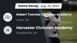 Recap: Robert Toombs Christian Academy  vs. Harvester Christian Academy  2023