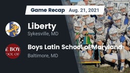 Recap: Liberty  vs. Boys Latin School of Maryland 2021