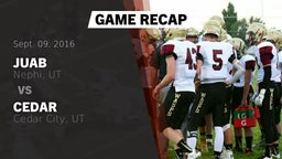 Recap: Juab  vs. Cedar  2016