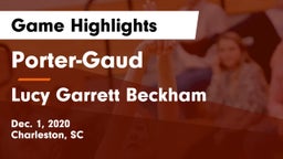 Porter-Gaud  vs Lucy Garrett Beckham  Game Highlights - Dec. 1, 2020