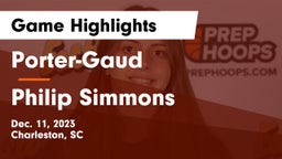 Porter-Gaud  vs Philip Simmons  Game Highlights - Dec. 11, 2023
