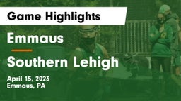 Emmaus  vs Southern Lehigh  Game Highlights - April 15, 2023