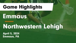 Emmaus  vs Northwestern Lehigh  Game Highlights - April 5, 2024