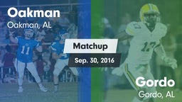 Matchup: Oakman vs. Gordo  2016
