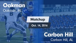 Matchup: Oakman vs. Carbon Hill  2016