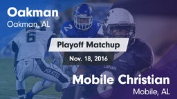 Matchup: Oakman vs. Mobile Christian  2016
