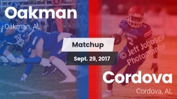 Matchup: Oakman vs. Cordova  2017