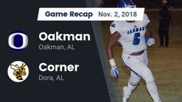 Recap: Oakman  vs. Corner  2018