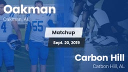 Matchup: Oakman vs. Carbon Hill  2019