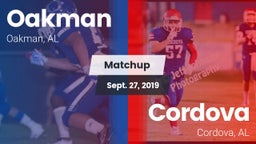 Matchup: Oakman vs. Cordova  2019