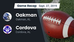 Recap: Oakman  vs. Cordova  2019