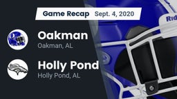 Recap: Oakman  vs. Holly Pond  2020