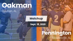 Matchup: Oakman vs. Pennington  2020
