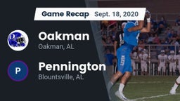 Recap: Oakman  vs. Pennington  2020