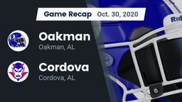 Recap: Oakman  vs. Cordova  2020